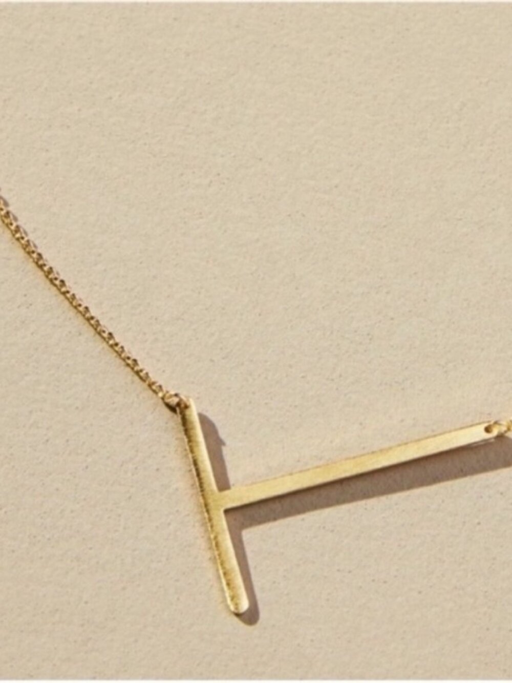 New! Gold Initial Monogram Necklace NWOT